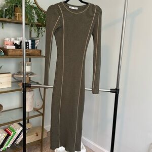 Long sleeve Zara knit maxi dress
